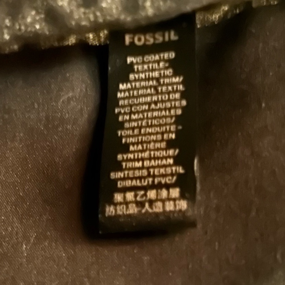Fossil Key Per Polkadot Coated Canvas PVC Crossbody Bag Purse - Picture 9 of 12